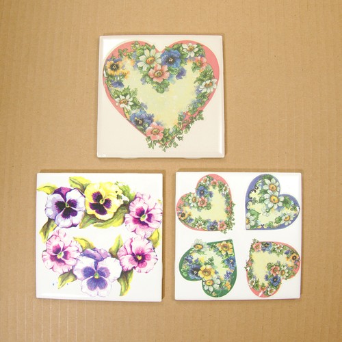 Set hand decorated ceramic - set,