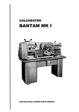 Colchester BANTAM Mk1 Lathe Manual - 53 pages in PDF format