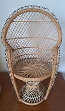 Vintage mini wicker - mini, peacock