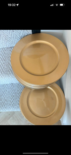 Gold charger plates - charger,