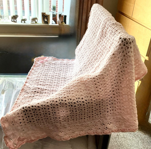 Baby shawl hand crocheted - baby, in