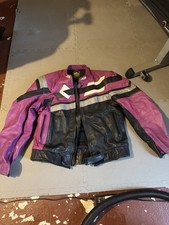 Purple Leather Motorcycle Jacket Size 54 (S/M)