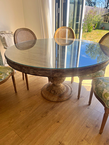 Round glass top dining - glass-top, &
