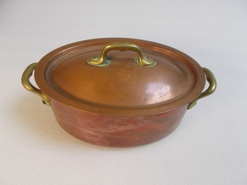 Copper pan casserole - pan, planter