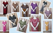 R8M - New Indian 100% Cotton  UK 14-20 Kaftan Dress Nighty Maxi Tunic