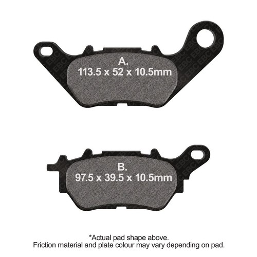 Ebc motorcycle brake pads - brake, dmx