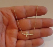 SIDEWAYS CROSS NECKLACE