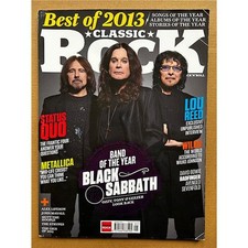 BLACK SABBATH CLASSIC ROCK #192 MAGAZINE JANUARY 2014  - SABBATH COVER WITH FEAT