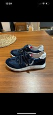 NATURINO navy blue Boys trainers UK 13 EU 32 Leather  Red Logo RRP £68