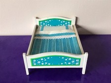 Vintage Lundby Dolls House Blue Heaven Bed