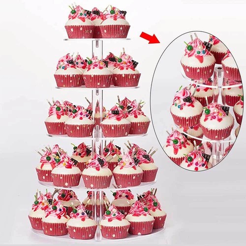 Acrylic round cupcake - cupcake, stand