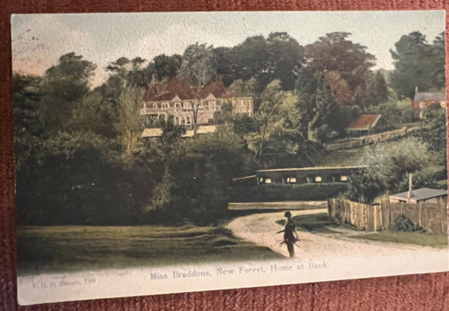 Antique postcard bank - antique,