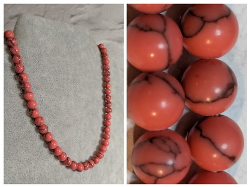 Real magnesite stone necklace