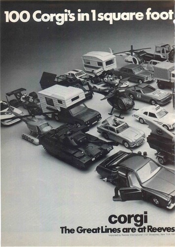 1977 advert corgi toy cars - advert,