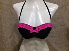 VINTAGE Ann Summers hot pink  bikini top Rockabilly pin up ,   like Collectif !