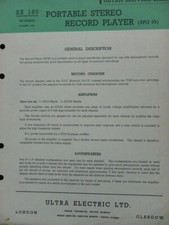 Ultra Portable Stereo Record player SPG83 Service manual