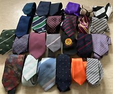 Mens Job lot of 25 bundle polyester ties faults several brands crafts material 4