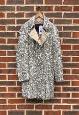 Burberry Prorsum Runway Ladies Sequin Linen Trench Coat Jacket UK10 EU38 A351