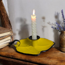 vintage enamel candle holder