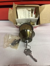 Vintage Weiser Cylinder Dead Lock With 2 Keys D941L  2 3/8", Antique Brass