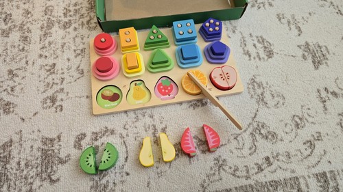 Wooden montessori shape sorter - wooden,