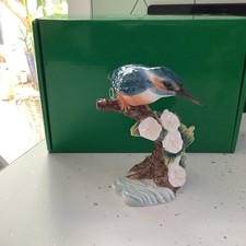 JOHN BESWICK Ceramic Birds  - KINGFISHER On Branch Boxed