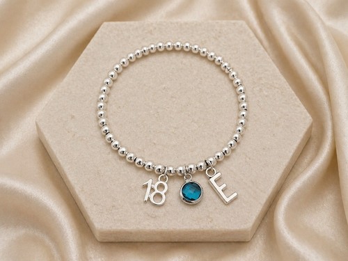 18th birthday bracelet initial - birthday,