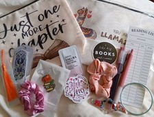 2 murder mystery books with 5 gift items (see desc) - blind date with a book