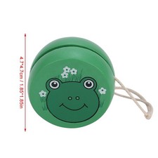 Cute Cartoon Pattern Wooden Yoyo Ball Toy Early Education Teaching Toy For Kid