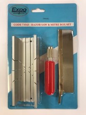 Razor saw mitre box set - box,