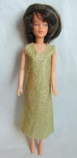 Vintage 2nd Edition Tressy Doll Wearing HTF Original Lame Maxi Dress 1969-73