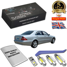 Mercedes W220 C215 Led Interior Kit Full Premium Set 22 White Error Free Bulbs