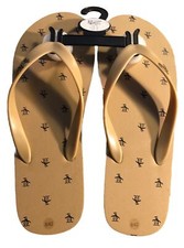 Original Penguin Men’s Panama Flip Flops in Sand NEW. Size 8 UK.