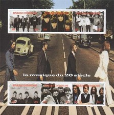 THE BEATLES ABBEY ROAD JOHN LENNON MUHAMMAD ALI MINT STAMP SHEETLET 2012