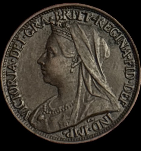 1899 queen victoria farthing - queen, 1
