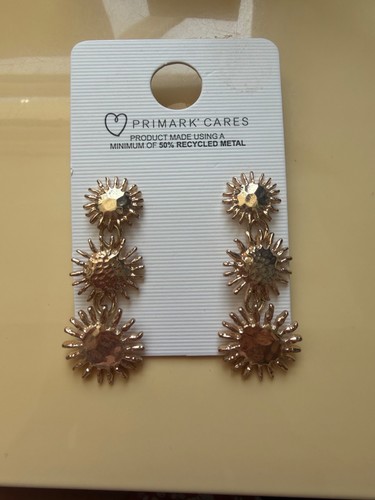 Primark gold sun earrings - gold, 3