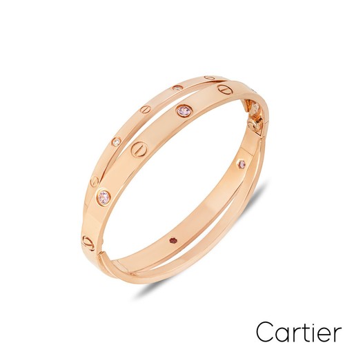 Cartier rose gold - half, diamond