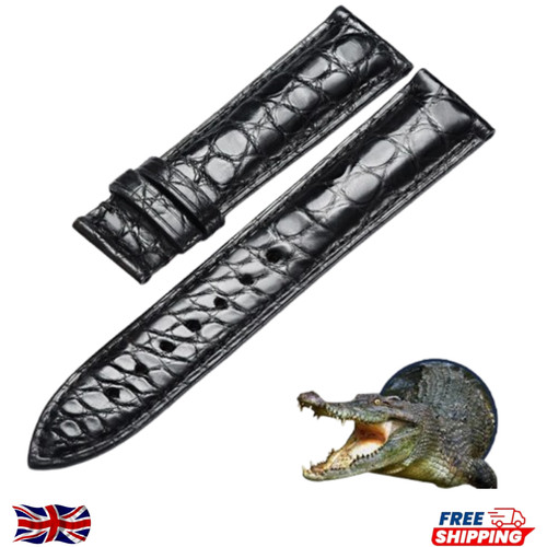 Crocodile leather strap - crocodile,