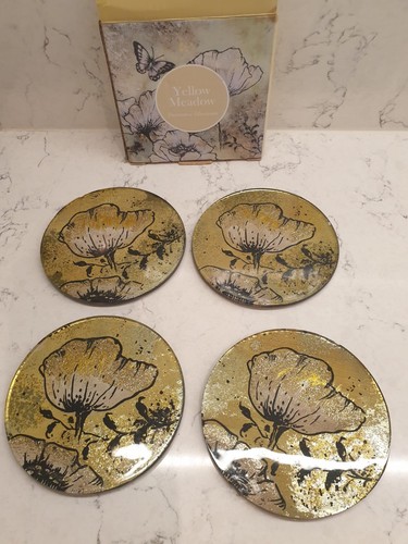 Coasters yellow meadow boxed - coasters,