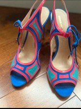 Nicholas Kirkwood Royal Blue Pattern Stiletto Heels