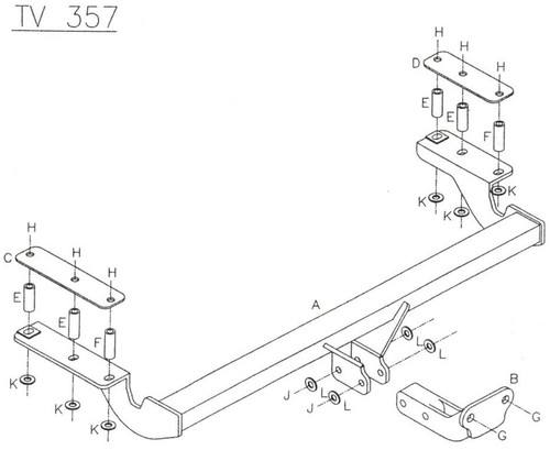 Towtrust fixed flange towbar - towtrust,