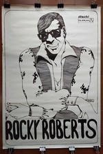 ROCKY ROBERTS PROMOTIONAL POSTER DURIUM DISCS 1970 CM 100X70 MAURIZIO EPIFANI