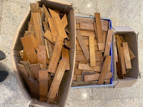 Reclaimed oak parquet - oak,