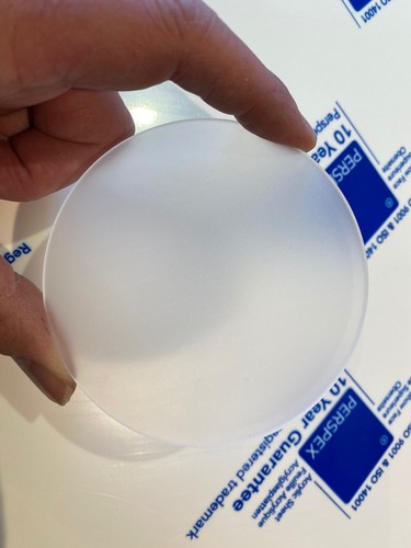 Frosted round circles disc - frosted,