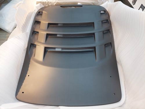 Carbon fiber engine hood rear - carbon,