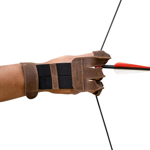 Three finger archery glove - three-finger,
