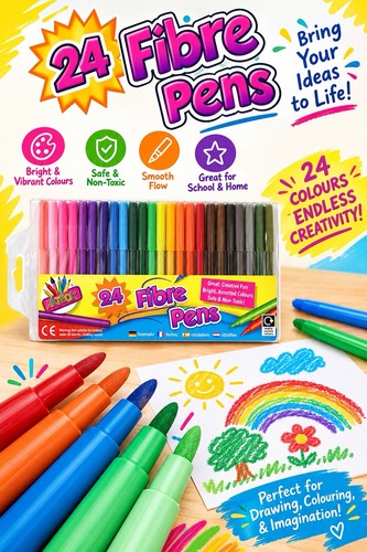 Felt tip pens set fine - 24,