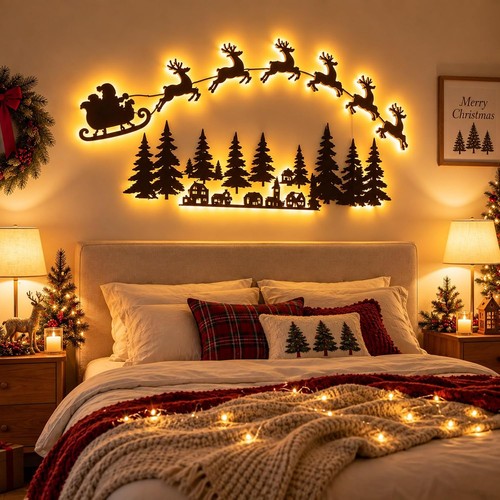 Light wooden reindeer - 3d,