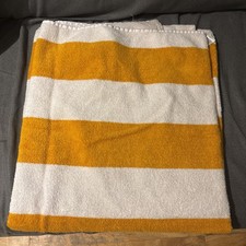 Yellow And White Beach Towel