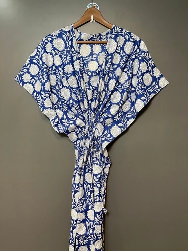 Indian cotton blue floral - cotton,